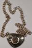 Antike Bronze Ancient Roman Coin Constantine 2nd or 3rd Sterling Silver Bezel & Chain -