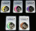 Kanada Canada Hologram Coins, 5 Silver $25 NGC PR-69 Set, Olympic Royal Mint -