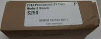 USA 2014-P Herbert Hoover Presidential   Sealed Box of 250 BU 1$ Coins Dollar  Brilliant Uncirculated. $250 In original box from the US Mint.