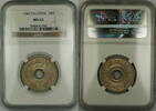 Weltmünzen Palestine 10M Ten Mils Coin NGC MS-63 -
