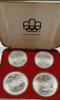 Kanada Canada Montreal Olympic Games .925 Silver Four Coin Set in RCM OGP -