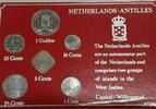Weltmünzen Netherlands Antilles BU 6 Coin Set in Info Card -