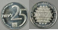 Weltmünzen 25 Lirot Israel Silver BU Independence Day Commem Coin in Original Holder -