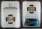 USA Jefferson Nickel 1955-D/S Coin, NGC MS-66, Scarce OMM Variety -