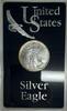 Bullion American Silver Eagle ASE BU in Deluxe Acrylic Case and Sleeve -