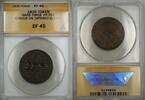 Exonumia Token Struck on Tapered Blank Hard Times HT-363 ANACS EF-45 -