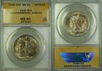 USA Walking Liberty Silver   Coin ANACS MS-60 Details Eniv. Damage Half Dollar 1945 ANACS MS-60 Details Environmental Damage