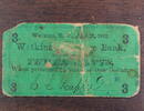 Banknoten 3 Cent S.S. Raplee, Watkins NY, PCGS Fine 15, 3c Obsolete Banknote -