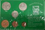 Weltmünzen Falkland Islands Coin Set - 6 BU Coins in Info Card -