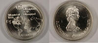 Kanada 10 Dollar 1973 Canada RCM Silver Montreal Olympic Games Silver Coin - Map -