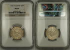 Weltmünzen Palestine 50M Fifty Mils Silver Coin NGC MS-64 Very Choice BU -