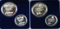 Weltmünzen Israel New Sheqalim Peace Treaty 2 Coin Silver Proof & UNC Set w Box & COA -