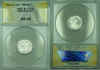 Weltmünzen 66 1/2 Franc 1967-B 1/2FR Switzerland ANACS MS Silver Coin KM#23 -