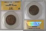 USA Large Cent Draped Bust 1c Coin ANACS F-12 Details Damaged Cleaned -