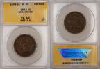 USA Braided Hair   1C Coin ANACS VF 35 Details Scratched Large Cent 1853 VF 35