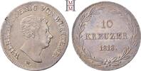 WÜRTTEMBERG 10 Kreuzer Wilhelm I., 1816-1864. -
