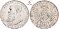 REICHSSILBERMÜNZEN 3 Mark SACHSEN-MEININGEN Georg II., 1866-1914. -