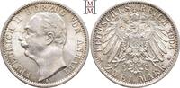 REICHSSILBERMÜNZEN 2 Mark ANHALT Friedrich II., 1904-1918. -