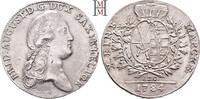 Taler 1784 IEC SACHSEN, Kurfürsten und Albertiner. Friedrich August III. / I., 1763-1827. Attraktive Tönung, gutes vorzüglich