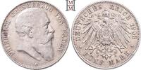 REICHSSILBERMÜNZEN 5 Mark BADEN Friedrich I., 1856-1907. -
