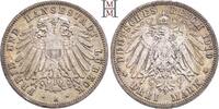 REICHSSILBERMÜNZEN 3 Mark LÜBECK Freie und Hansestadt. -