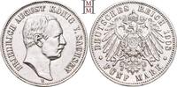 REICHSSILBERMÜNZEN 5 Mark SACHSEN Friedrich August III., 1904-1918. -