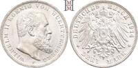 REICHSSILBERMÜNZEN 3 Mark WÜRTTEMBERG Wilhelm II., 1891-1918. -