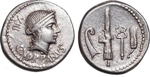C. Norbanus (83 BCE) AR Denar Rom, Venus, Prora, Fasces, Caduceus und Ähre, SELTEN! ss