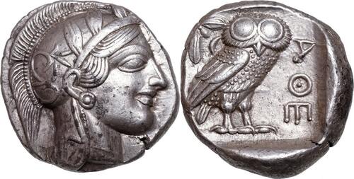 Attica, ATHEN (454-404 BCE) AR Tetradrachme Athena, Eule, Guter Stil und Prägung, Fast vollständiger