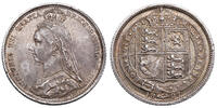 Sixpence 1887 Victoria (1837-1901) Crowned bust left. / Crowned coat of arms. ss+