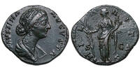 Faustina II. (147-175) Dupondius Rom. HILARITAS mit Plamzweig und Füllhorn. -