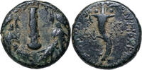 Kilikien, Tarsos, Mazaios (~164-27 BCE) AE Füllhorn / Keule in Kranz -