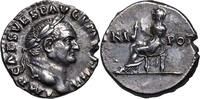 Vespasianus (69-79) AR Denar Rom, 72-73. Vesta thront. Gutes Portrait! vz- 240,00 EUR  zzgl. 12,00 EUR Versand