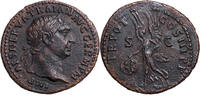 Trajan (98-117) AE As Rom, 99/100. VIKTORIA schreitet mit Globus. ss 185,00 EUR  zzgl. 9,00 EUR Versand