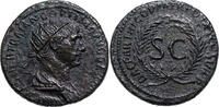 Trajan (98-117) Æ Dupondius Rom, 115-116. SC im Kranz. ss- 98,00 EUR  zzgl. 9,00 EUR Versand