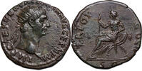 Trajan (98-117) Æ Dupondius Rom, 98/99. Abundantia thront auf Füllhörner... 178,00 EUR  zzgl. 9,00 EUR Versand