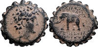 Antiochos VI. Dionysos (144-142 BCE) Æ Serratus Seleukiden, Antiochia. ELEFANT. -