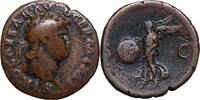 Nero (54-68) Æ As Rom, 65. VIKTORIA mit Schild. Ex. Altsammlung 2003 ss