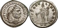 Maximianus I. Herculius (286-305) Follis Rom, GENIUS mit Füllhorn und Patera, Guter Silbersud!