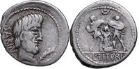 L. Titurius L.f. Sabinus (89 BCE) AR Denar Rom, Tarpeia mit Soldaten -