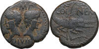 Augustus + Agrippa (27 BCE-14 CE) AE As Nemausus. B&uuml;sten / KROKODIL an P... 220,00 EUR  zzgl. 12,00 EUR Versand