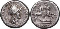 M. Cipius M.f. (115-114 BCE) AR Denar Rom. behelmter Roma-Kopf, X / Vikt... 320,00 EUR  zzgl. 12,00 EUR Versand