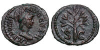 Domitianus (81-96) AE Quadrans Rom. Behelmter Minerva-Kopf / SC zwischen... 350,00 EUR  zzgl. 12,00 EUR Versand