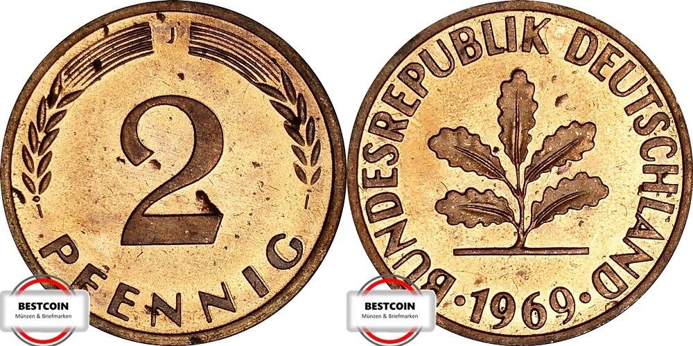 Elegantes 2 Pfennig 1969 Bild