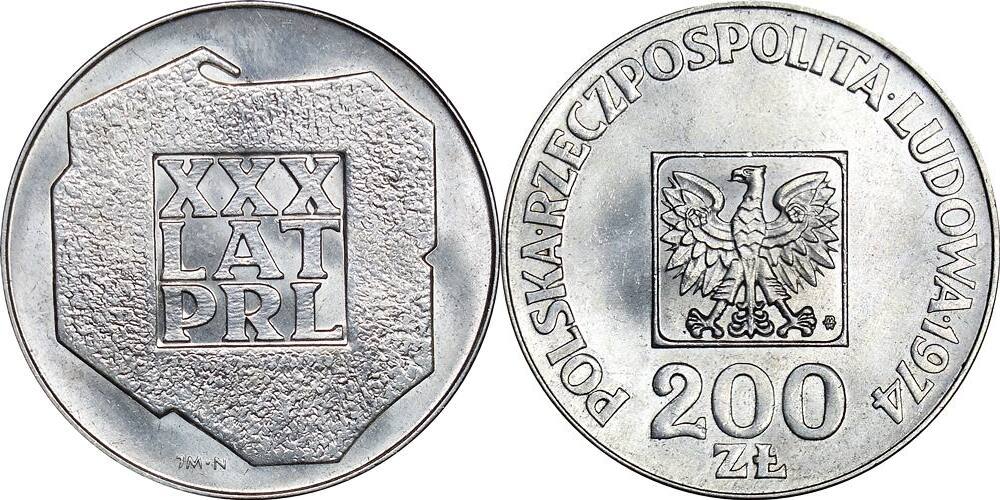POLEN 200 Zloty 1974 S 63 30 Jahre Volksrepublik Fast STG MA Shops polen-200-zloty-1974-s-63-30-jahre-volksrepublik-fast-stg-ma-shops