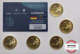 BRD 5 X 2 € 2011 J 558 - Gedenkmünzen - NRW Kölner Dom - 24 K vergoldet UNC