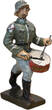 Dritte Reich  LINEOL - Best Nr. 5/42 Trommler marschierend - 1934-1939 - 7,5cm Serie