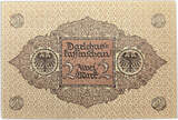 WEIMAR  Darlehnskasse 2 Mark 01.03.1920 KN 583482 I-