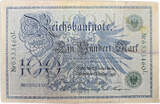 KAISERREICH  Reichsbank 100 Mark 07.02.1908 KN 6533460 III