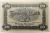 MÜNSTER 2 x 20 Mark 1918 Notgeld Münster KN 335938+9 I